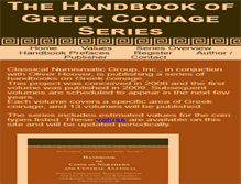 Tablet Screenshot of greekcoinvalues.com